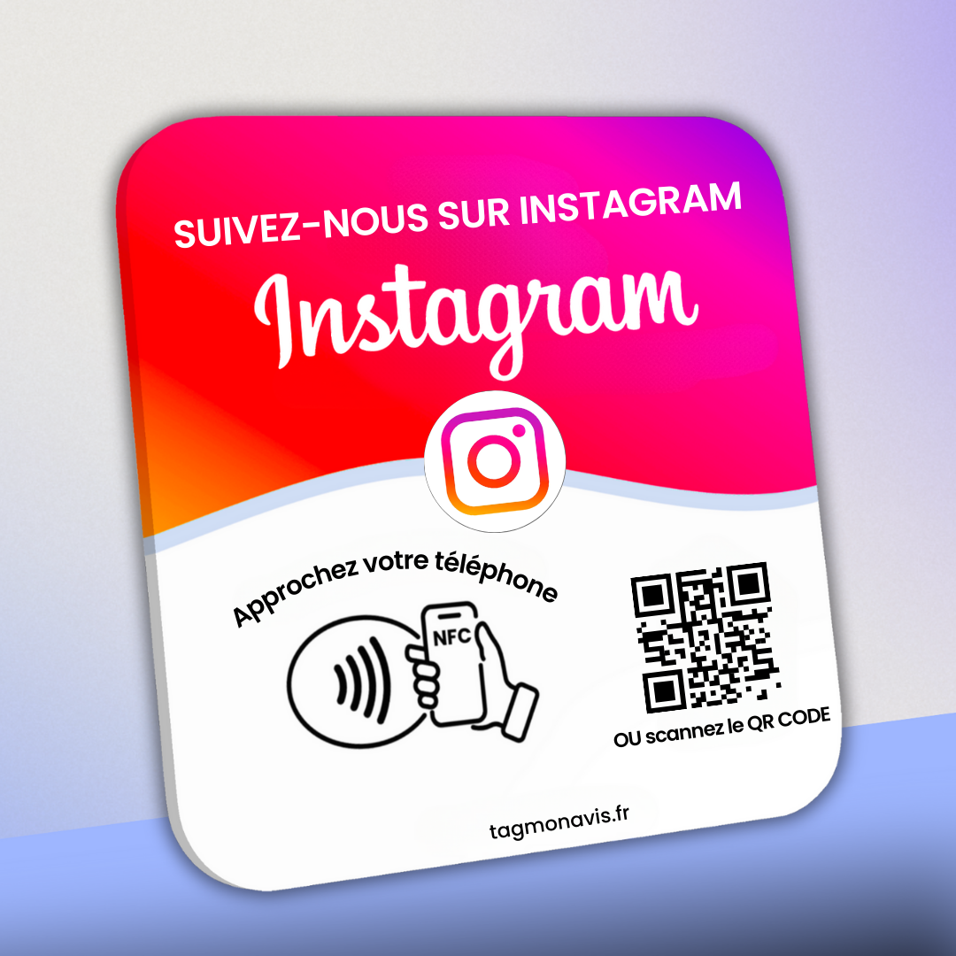 Plaque NFC Instagram